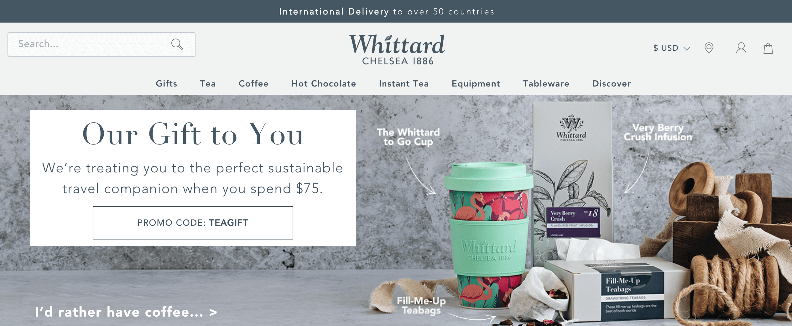 whittard官网-来自英国的百年茶庄 世界唯一一家可以提供4-6百款不同口感的公司